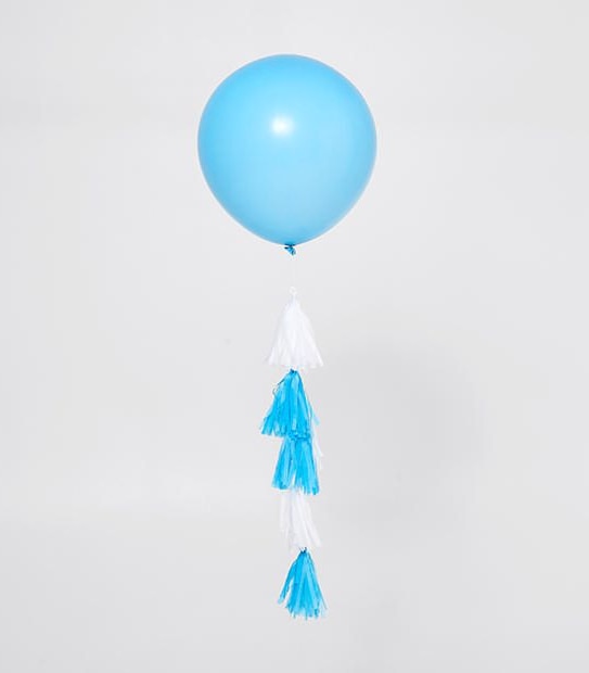 Giant Balloon with Tassels - Blue