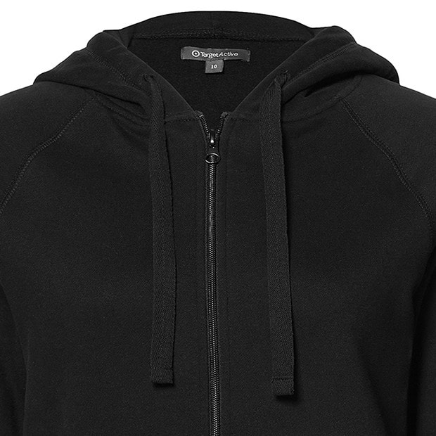 black zipper hoodie