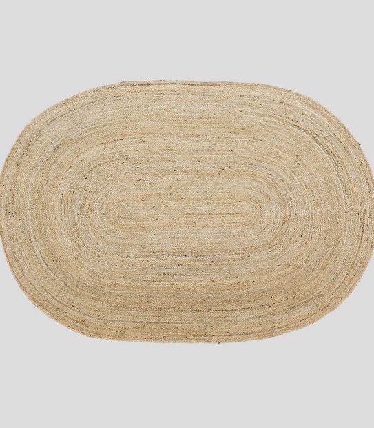 Jute Oval Shaped Rug - 160cm x 230cm