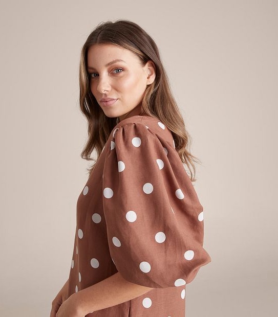 Preview Linen Blend Mini Dress