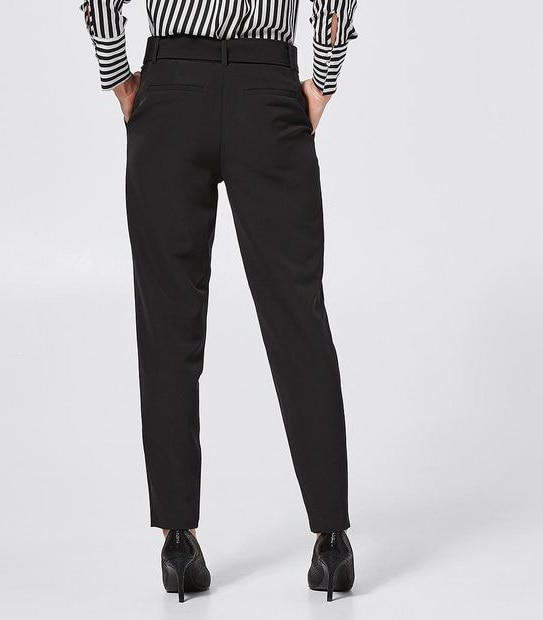 Preview Tapered Leg Fashion Pants - Black