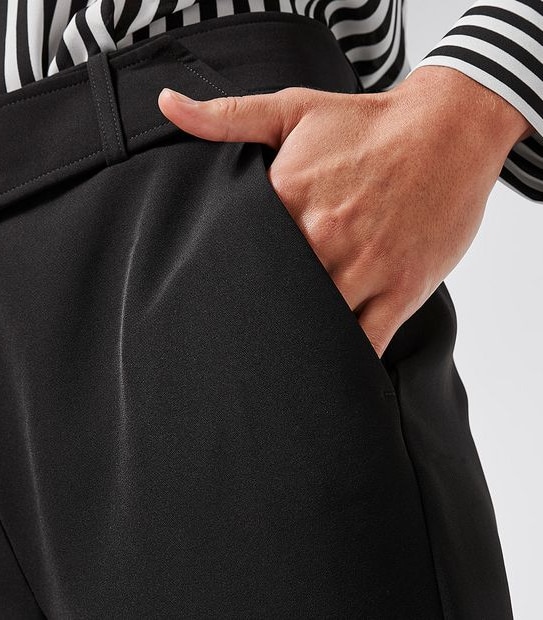 Preview Tapered Leg Fashion Pants - Black