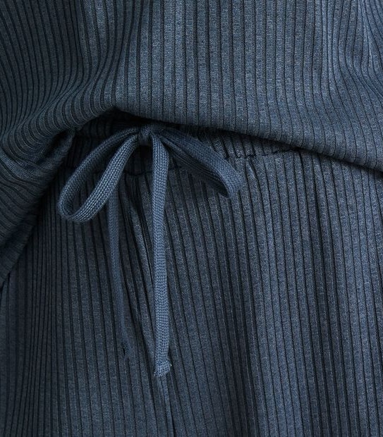 Curve Rib Wide Leg Pants