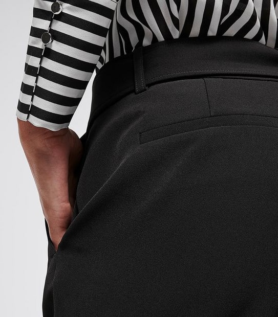 Preview Tapered Leg Fashion Pants - Black