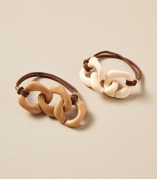 2 Pack Resin Link Hairties