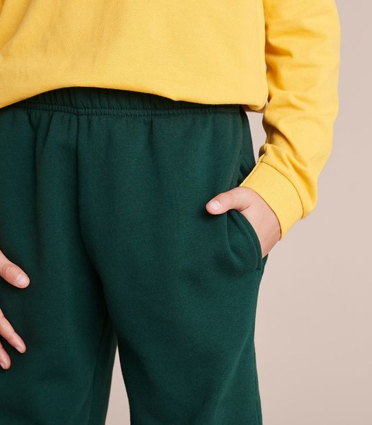 School Cuffed Fleece Trackpants