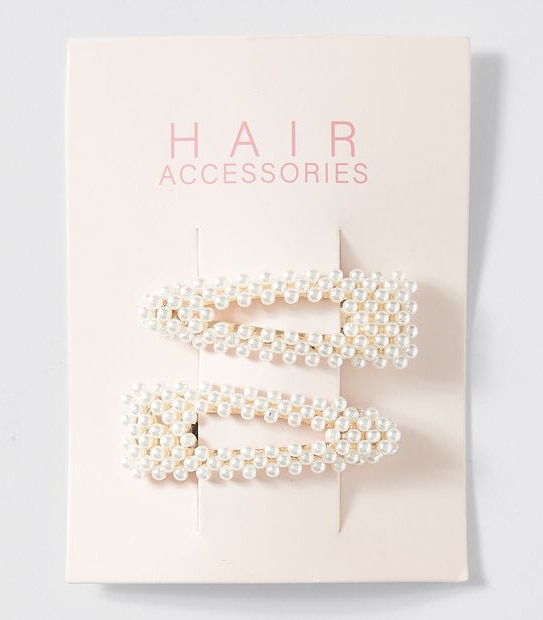 Kids Pearl Hair Clips 2 Pack
