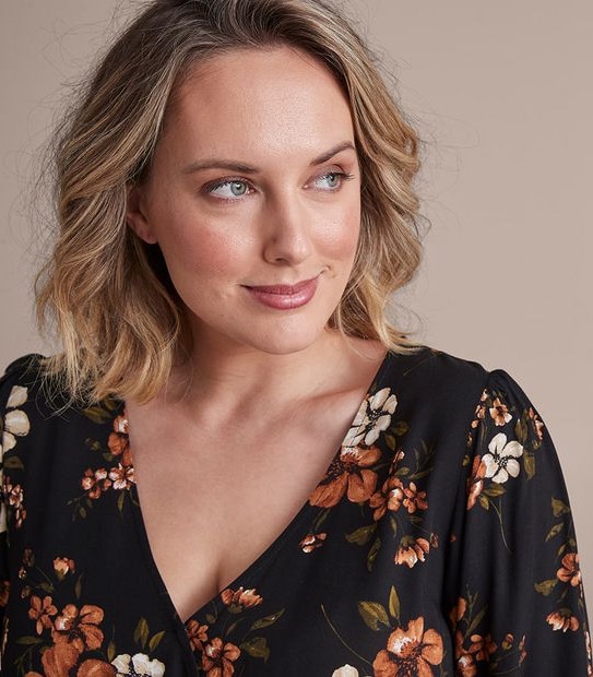 Curve Wrap Front Dress