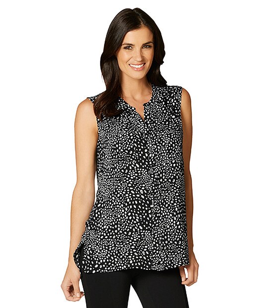 Sleeveless Shirt - Mono Print