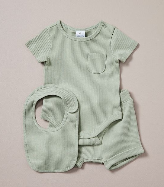 3 Piece Baby Ribbed Set 