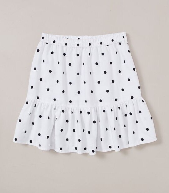 Linen Blend Tiered Skirt 4 of 5