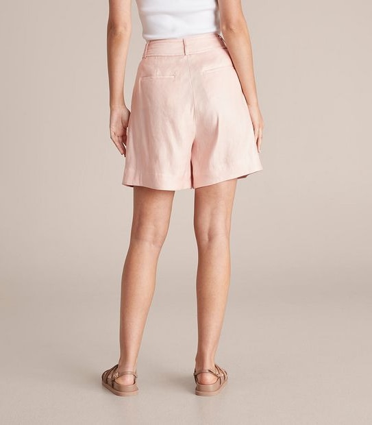 Preview Linen Blend High Waisted Belted Shorts | Target Australia