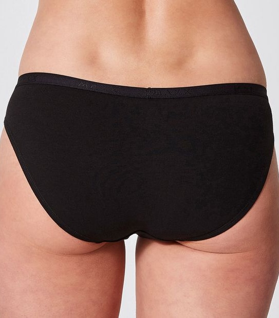 Maxx Cotton/Lycra Bikini Briefs - Black