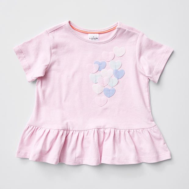 Baby Frill Hem Top Pink Heart Target Australia