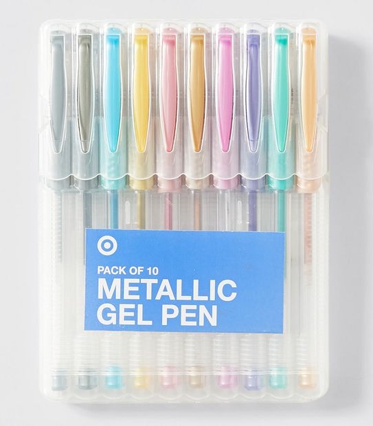 Metallic Gel Pen 10 Pack