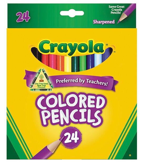 Crayola 24 Pack Full Size Coloured Pencils