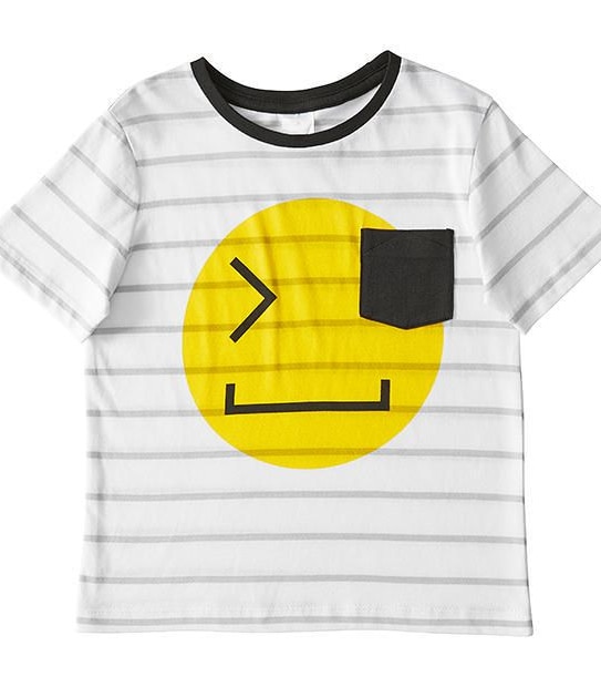 Short Sleeve Smiley Face T-Shirt