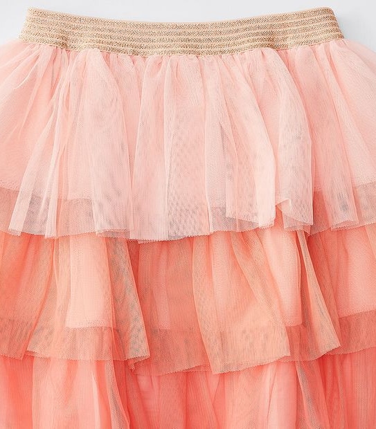 Layered Tulle Skirt - Pink