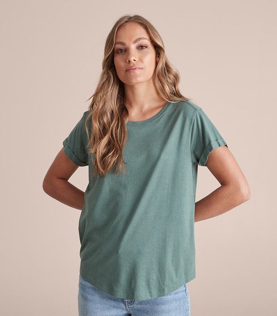 Cotton/Modal Relaxed Crew T-Shirt