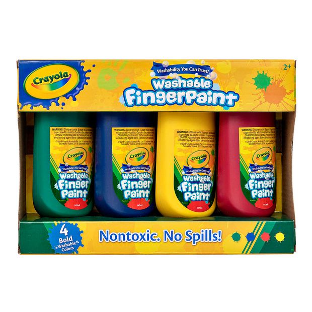 Download Crayola Washable 4 Pack Fingerpaints | Target Australia