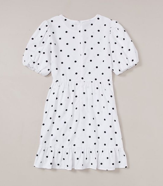 Linen Blend Wrap Front Dress