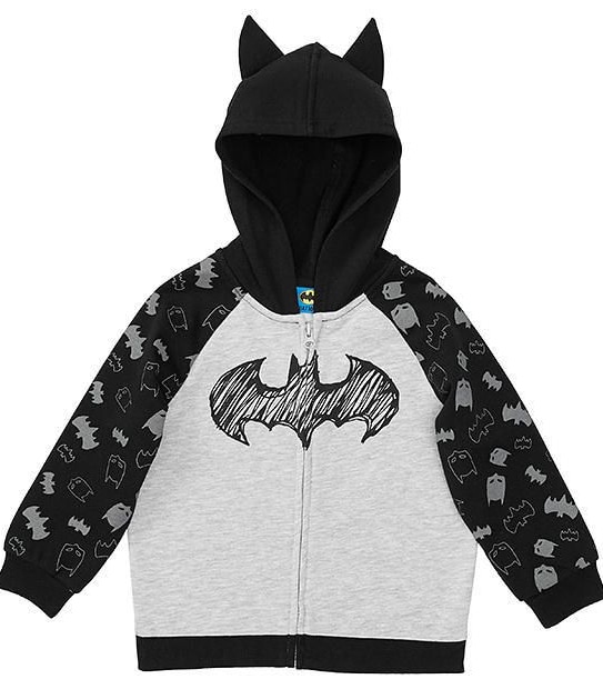 Batman Zip Thru Hoodie With Ears