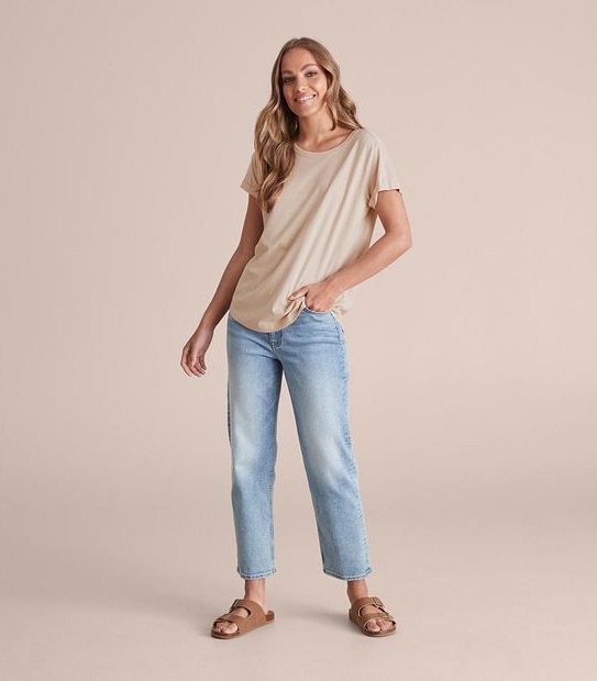 Cotton/Modal Relaxed Crew T-Shirt
