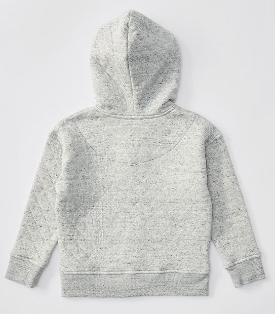 Quilted Zip Through Hooded Jacket - Grey