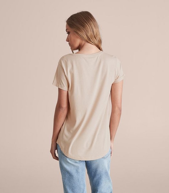Cotton/Modal Relaxed Crew T-Shirt
