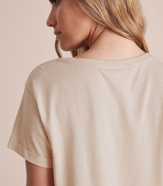 Cotton/Modal Relaxed Crew T-Shirt
