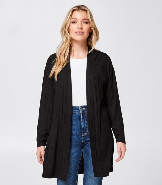 Cut and Sew Cardigan - Black