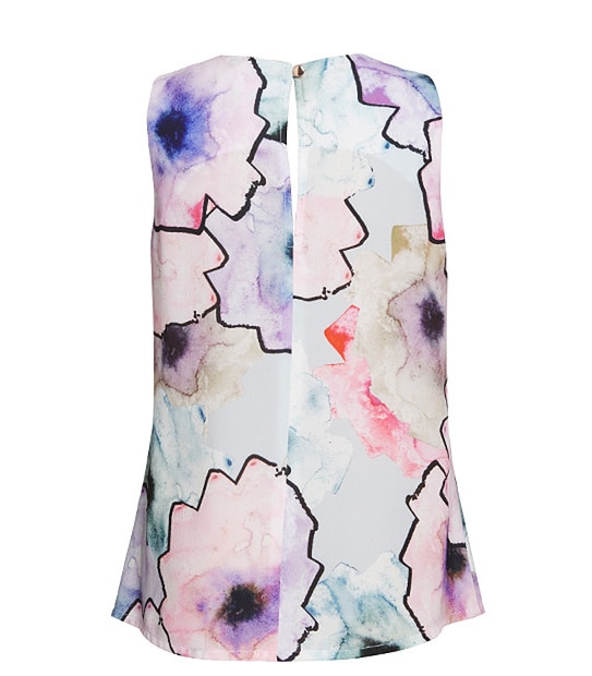 Dannii Minogue Petites Pleat Neck Tank - Floral