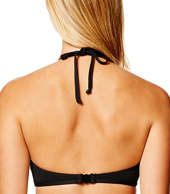 Bandeau Textured Bikini Top - Black 2 of 4