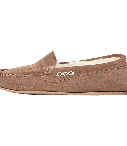 Portia Suede Moccasin Slippers