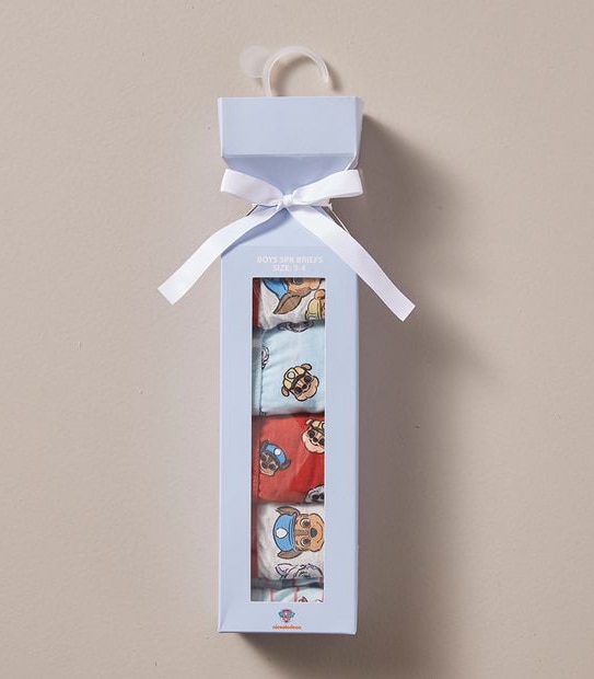 5 Pack Paw Patrol Briefs Gift Set