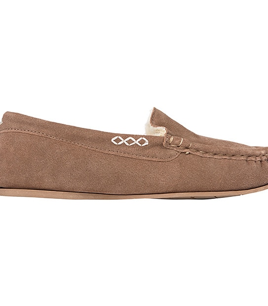 Portia Suede Moccasin Slippers