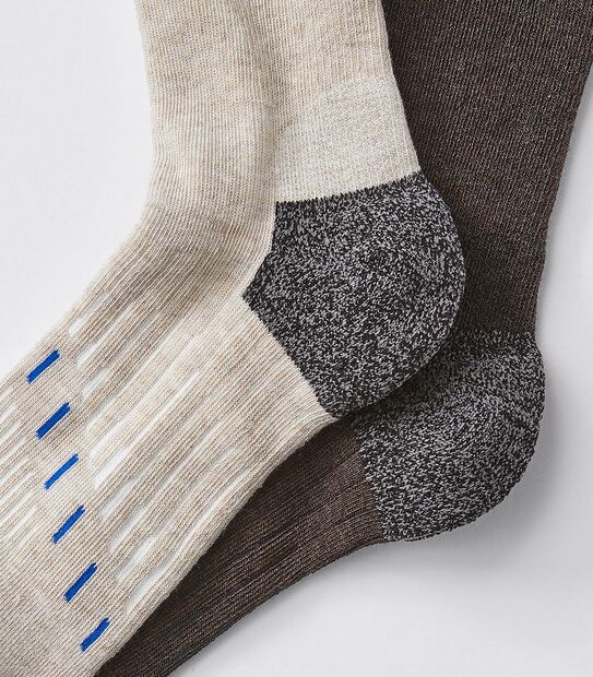 Graphite 2 Pack Performance Outdoor Socks - Sand/Chocolate