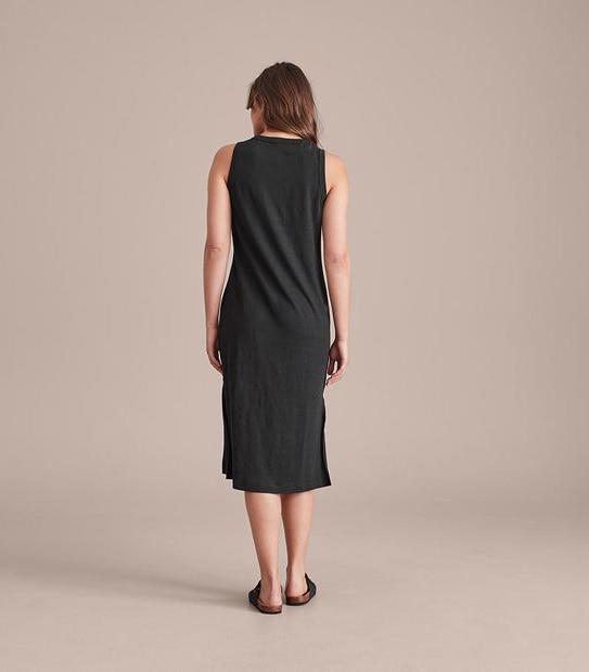 Linen Blend Knit Maxi Dress