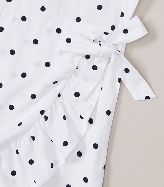 Linen Blend Wrap Front Dress