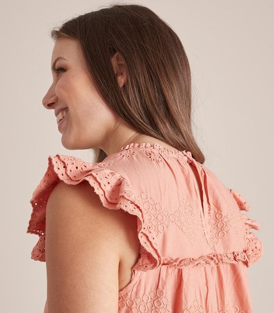 Preview Broderie Flutter Top