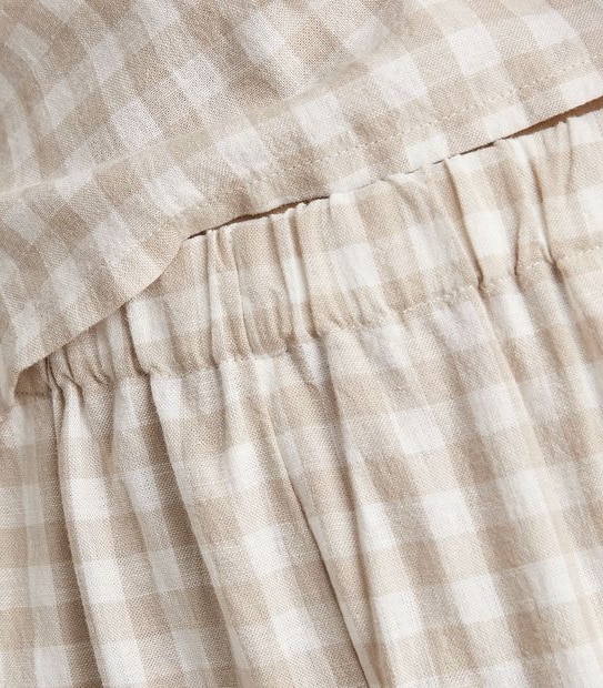 Linen Blend 7/8 Pant and Shirt Sleep Pyjama Set