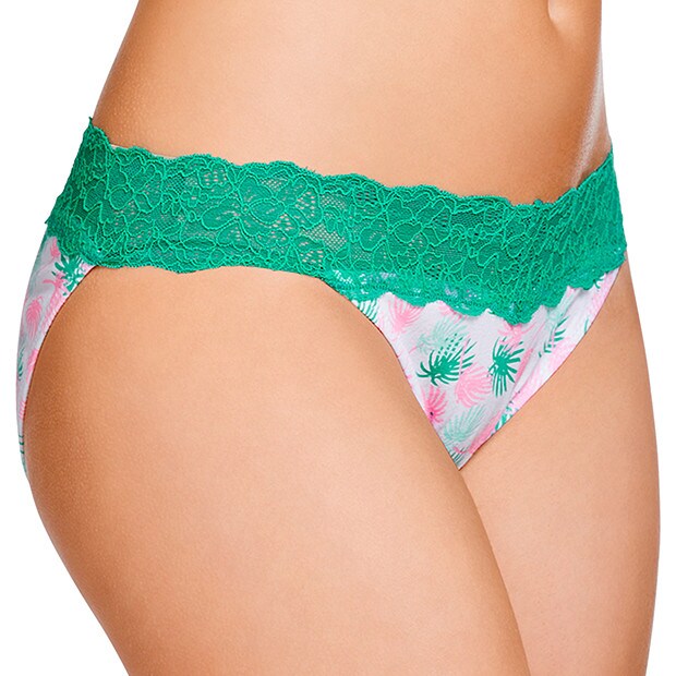 Tanga Lace Briefs - Atlantis Palm Tanga Lace Briefs - Atlantis Palm