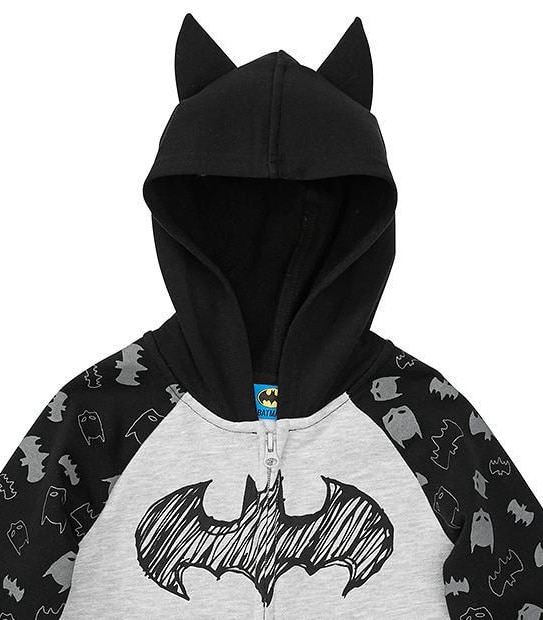 Batman Zip Thru Hoodie With Ears