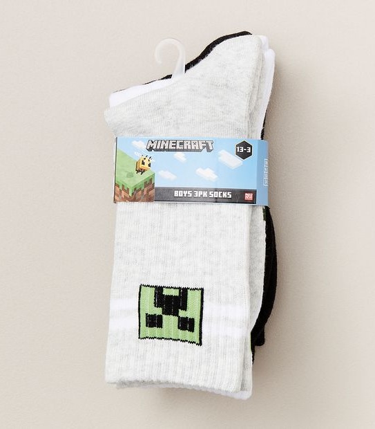3 Pack Minecraft Socks
