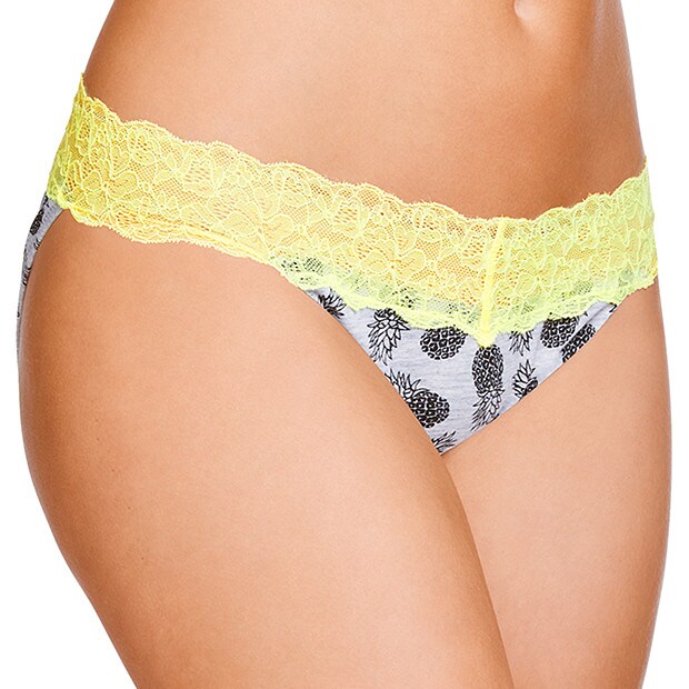 Tanga Lace Briefs - Lemon Tonic Tanga Lace Briefs - Lemon Tonic