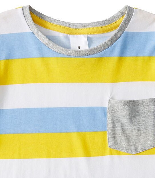 Short Sleeve Stripe Print Pocket T-Shirt 3 of 3