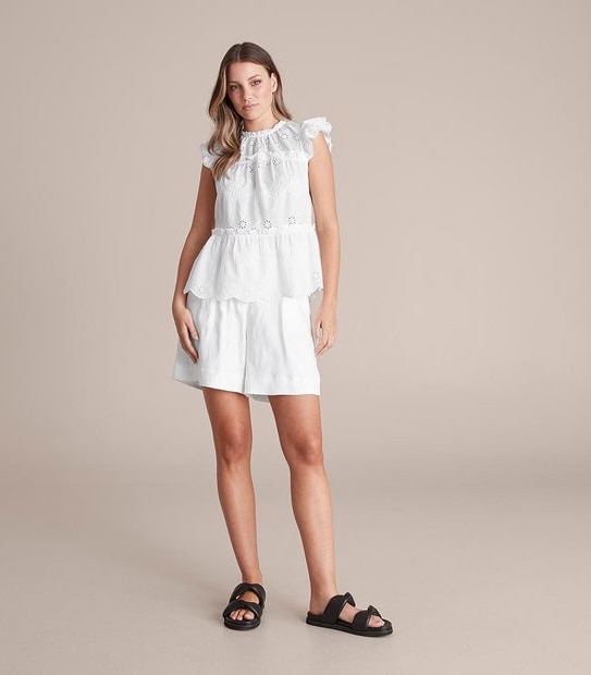 Preview Broderie Flutter Top