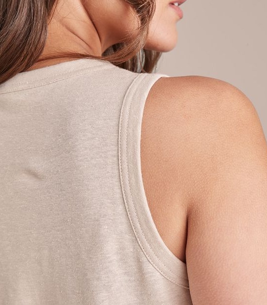 Linen Blend Knit Maxi Dress