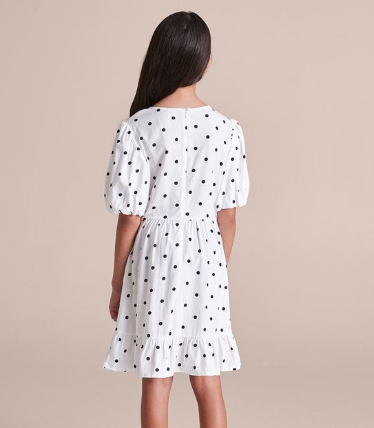 Linen Blend Wrap Front Dress
