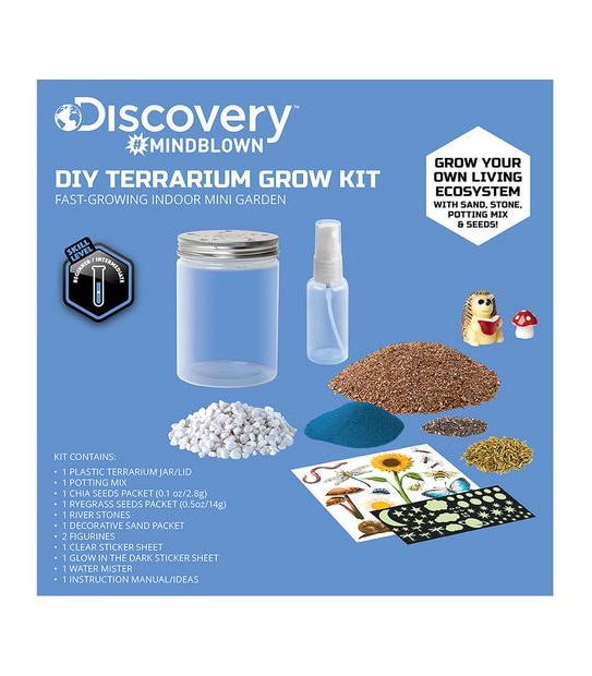 STEM Discovery #Mindblown - DIY Terrarium Grow Kit - Fast-Growing Indoor Mini Garden